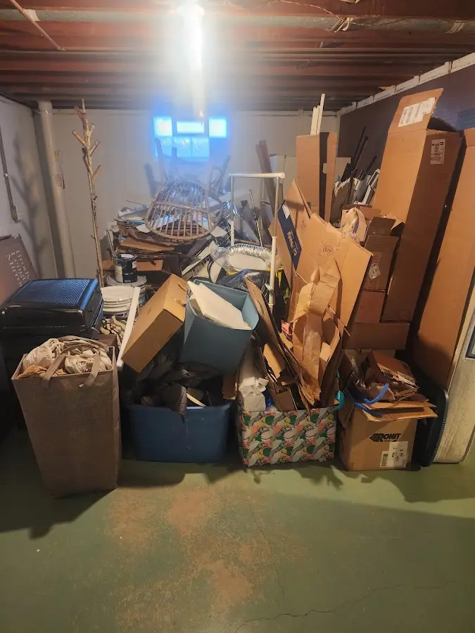 Roll-off dumpster container at job site for 20 Yard Dumpster Rental in Andover